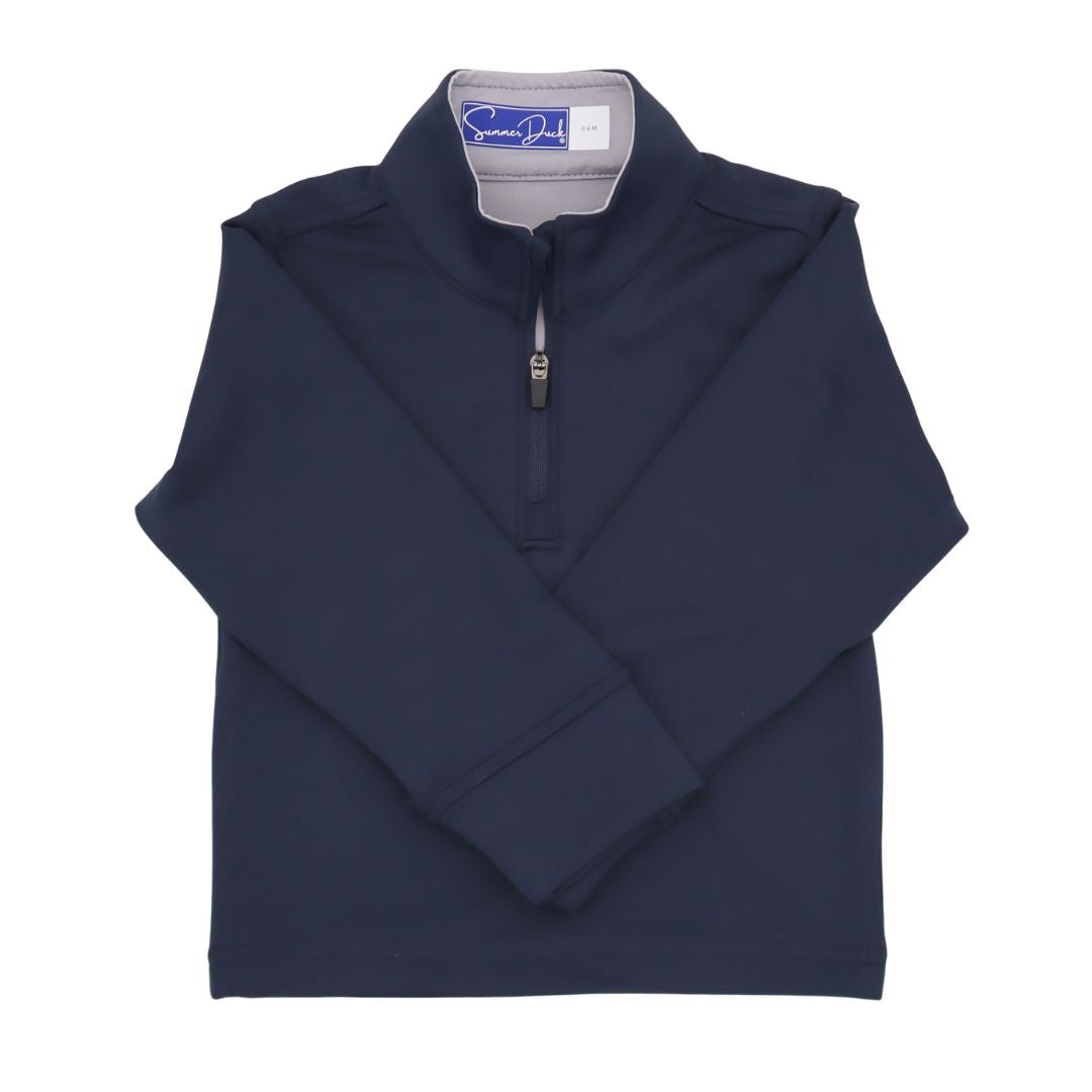 Kids Performance Quarter Zip- Navy – Summer Duck Apparel