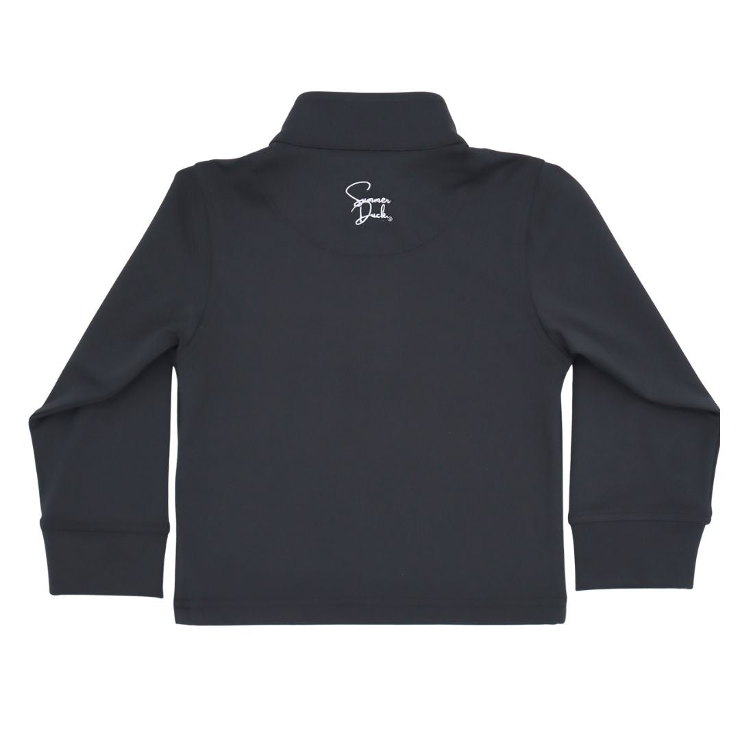 Kids Performance Quarter Zip- Black – Summer Duck Apparel
