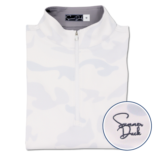 The Little White Camo Quarter Zip